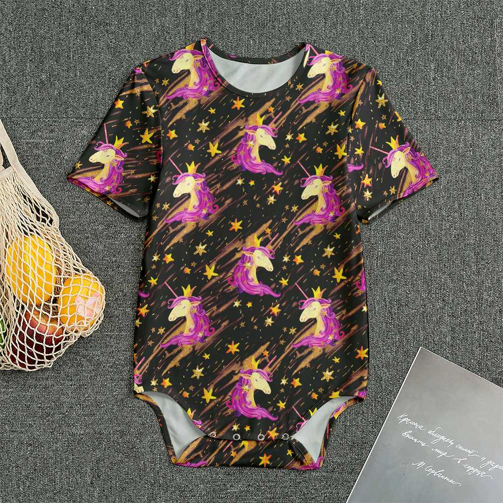 Star Fairy Unicorn Pattern Print Men's Bodysuit