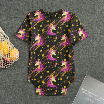 Star Fairy Unicorn Pattern Print Men's Bodysuit