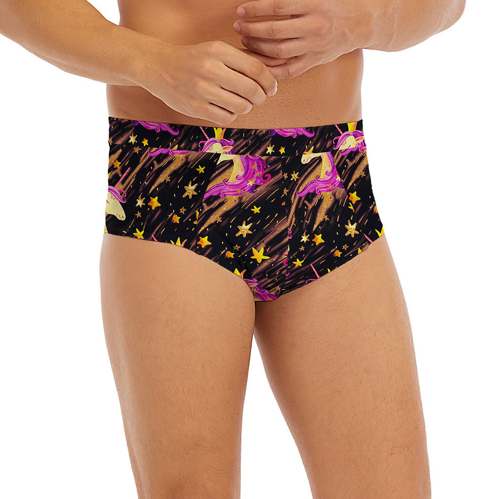 Star Fairy Unicorn Pattern Print Men's Briefs