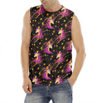 Star Fairy Unicorn Pattern Print Men's Fitness Tank Top