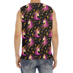 Star Fairy Unicorn Pattern Print Men's Fitness Tank Top