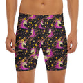 Star Fairy Unicorn Pattern Print Men's Long Boxer Briefs