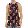 Star Fairy Unicorn Pattern Print Men's Muscle Tank Top