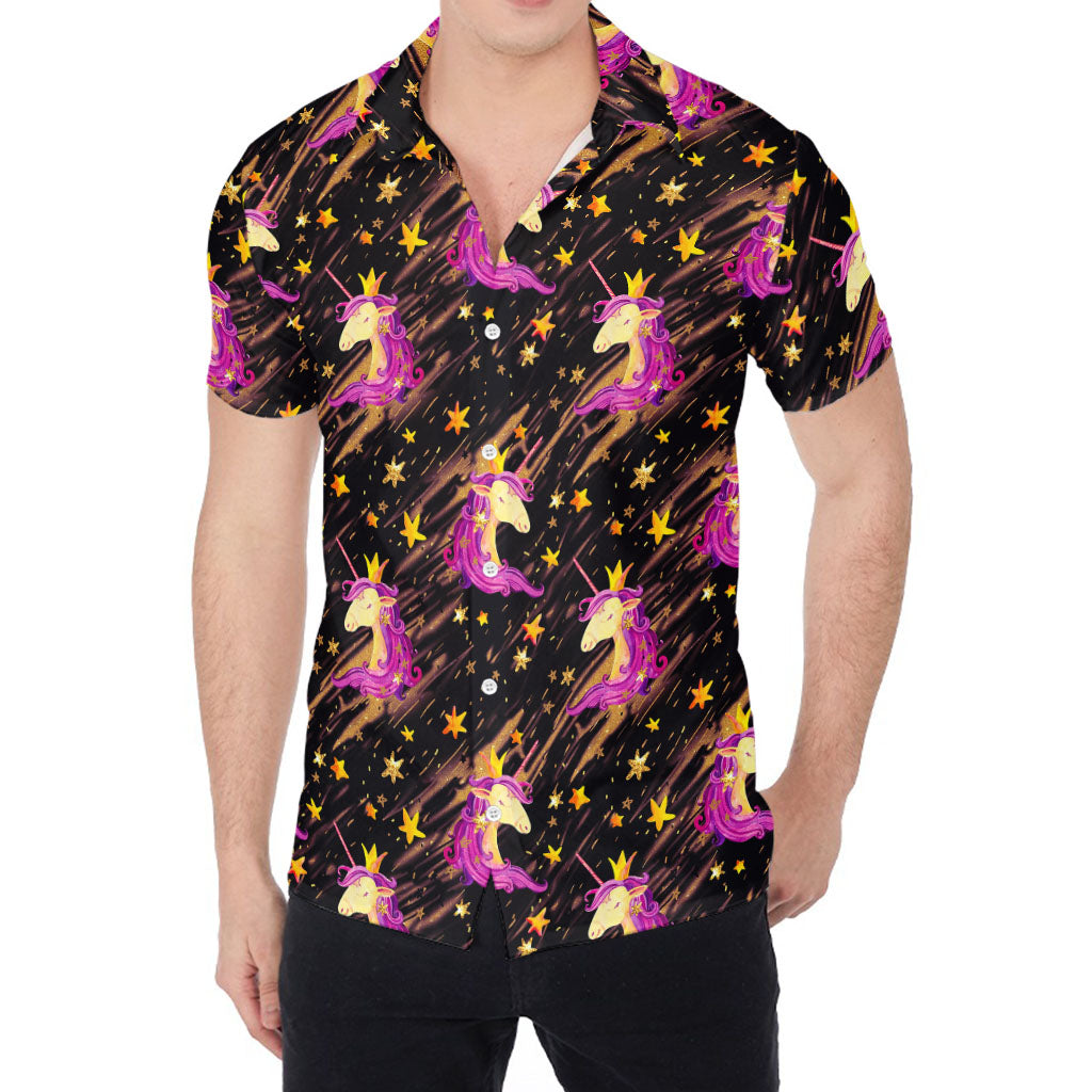 Star Fairy Unicorn Pattern Print Men's Shirt
