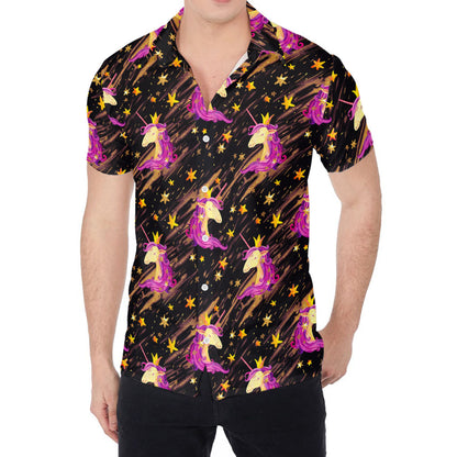 Star Fairy Unicorn Pattern Print Men's Shirt