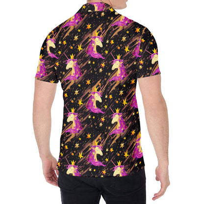 Star Fairy Unicorn Pattern Print Men's Shirt