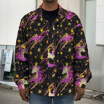 Star Fairy Unicorn Pattern Print Men's Shirt Jacket