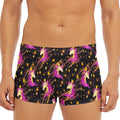 Star Fairy Unicorn Pattern Print Men's Short Boxer Briefs
