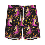 Star Fairy Unicorn Pattern Print Men's Sports Shorts