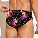 Star Fairy Unicorn Pattern Print Men's Swim Briefs