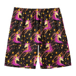 Star Fairy Unicorn Pattern Print Men's Swim Trunks
