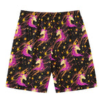 Star Fairy Unicorn Pattern Print Men's Swim Trunks