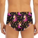 Star Fairy Unicorn Pattern Print Men's Triangle Swim Briefs