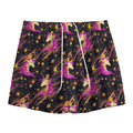 Star Fairy Unicorn Pattern Print Mesh Shorts