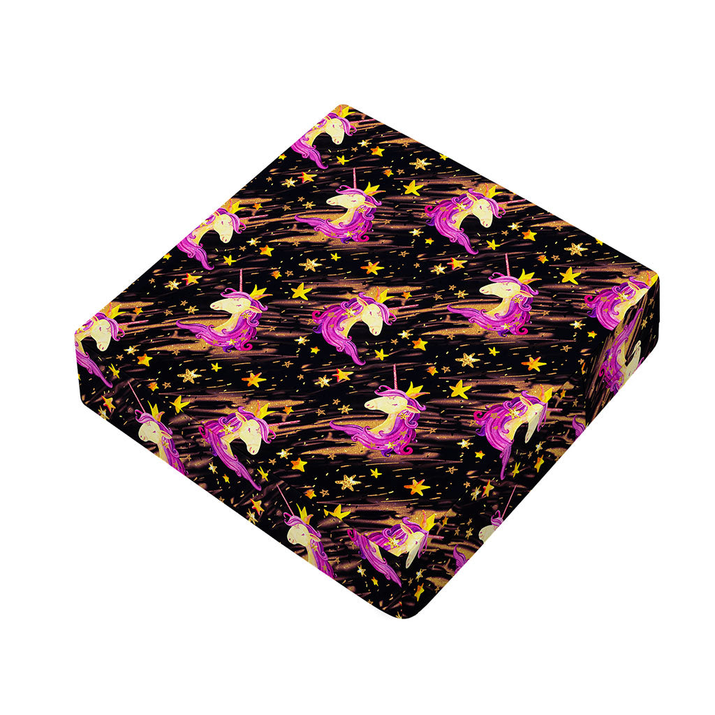 Star Fairy Unicorn Pattern Print Outdoor Seat Cushion Cover