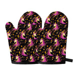 Star Fairy Unicorn Pattern Print Oven Mitts