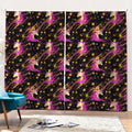 Star Fairy Unicorn Pattern Print Pencil Pleat Curtains