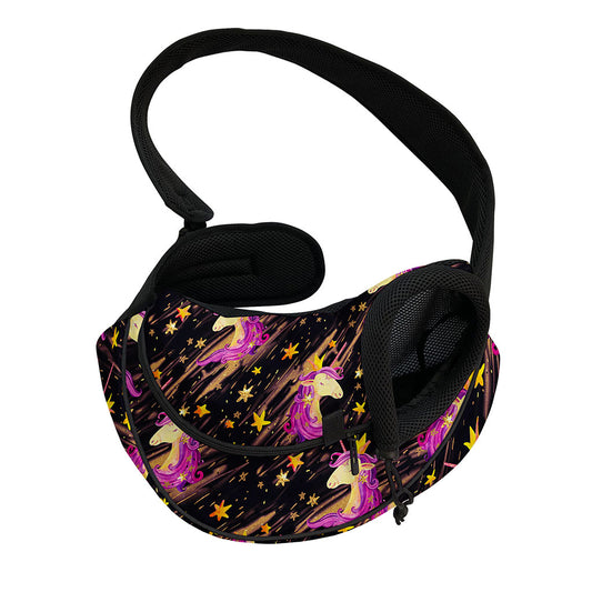 Star Fairy Unicorn Pattern Print Pet Sling Carrier