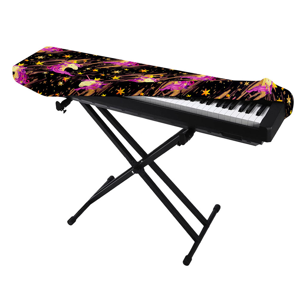 Star Fairy Unicorn Pattern Print Piano Keyboard Cover