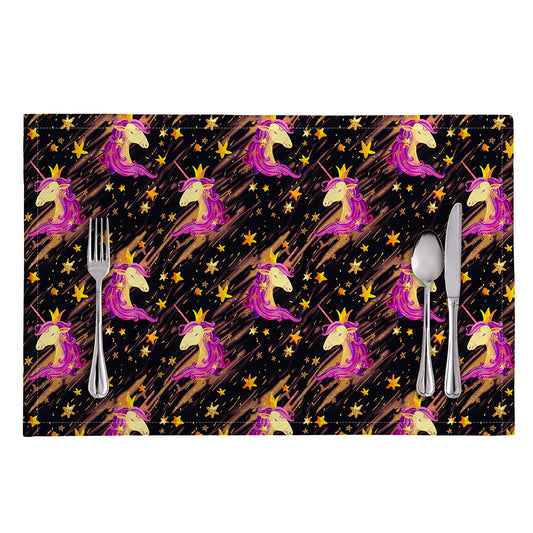 Star Fairy Unicorn Pattern Print Placemat