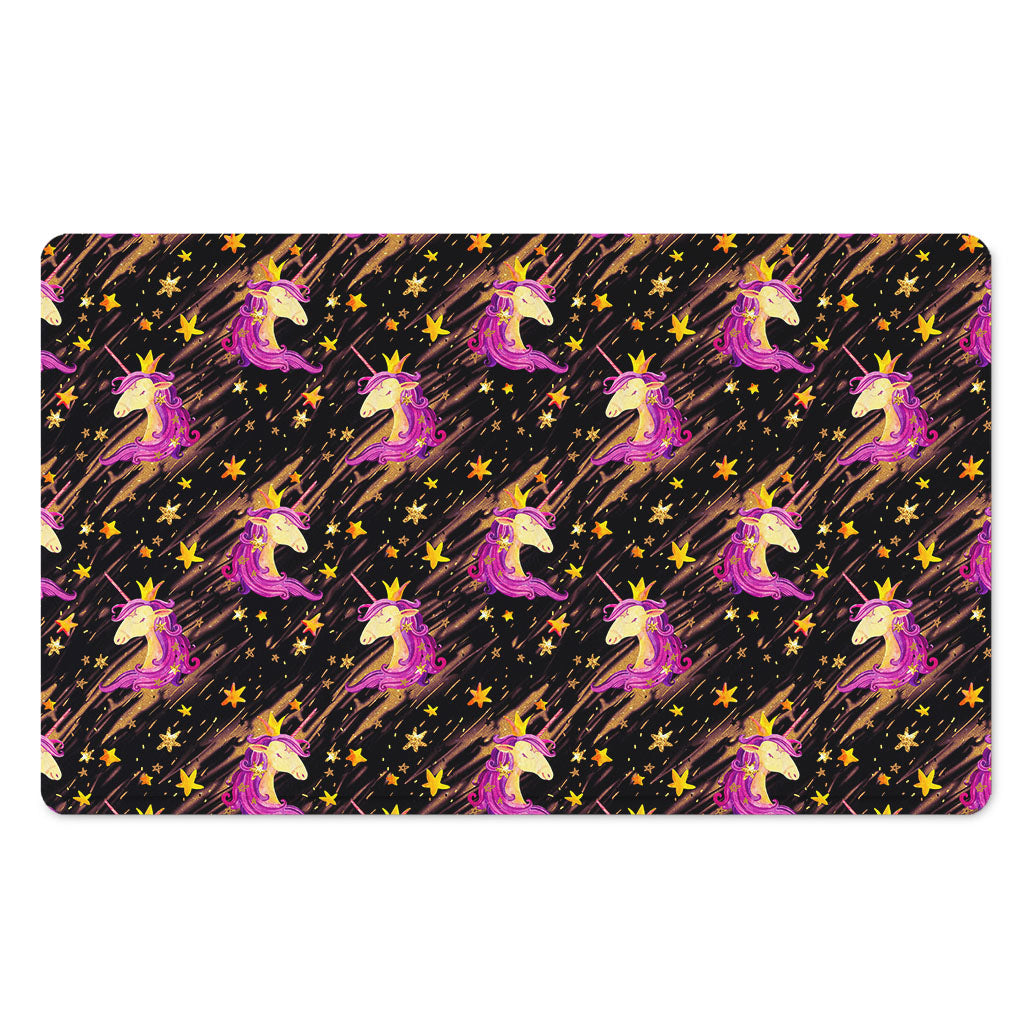 Star Fairy Unicorn Pattern Print Polyester Doormat