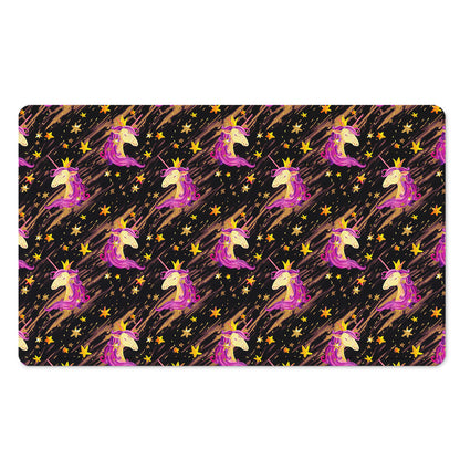 Star Fairy Unicorn Pattern Print Polyester Doormat