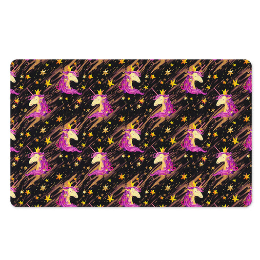 Star Fairy Unicorn Pattern Print Polyester Doormat