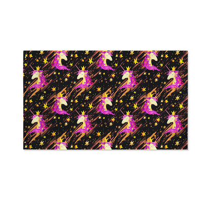 Star Fairy Unicorn Pattern Print Polyester Flag