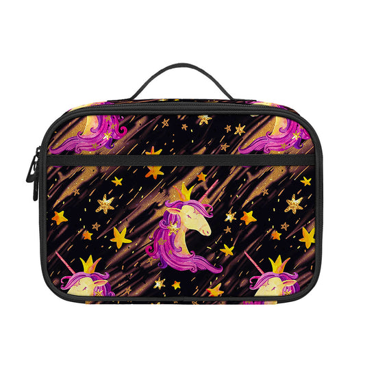 Star Fairy Unicorn Pattern Print Portable Lunch Bag