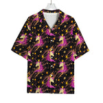 Star Fairy Unicorn Pattern Print Rayon Hawaiian Shirt