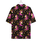 Star Fairy Unicorn Pattern Print Rayon Hawaiian Shirt