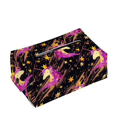 Star Fairy Unicorn Pattern Print Rectangle Tissue Box Cover