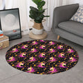Star Fairy Unicorn Pattern Print Round Rug