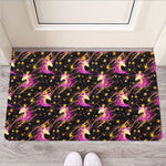 Star Fairy Unicorn Pattern Print Rubber Doormat