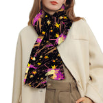 Star Fairy Unicorn Pattern Print Scarf