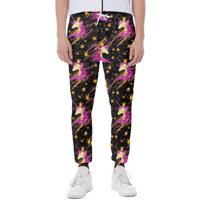 Star Fairy Unicorn Pattern Print Scuba Joggers
