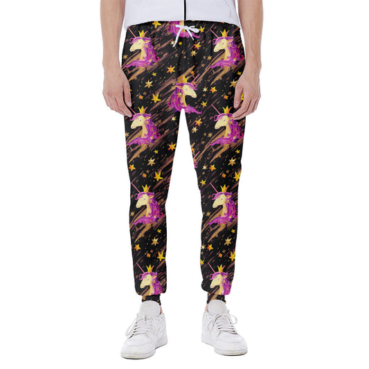 Star Fairy Unicorn Pattern Print Scuba Joggers