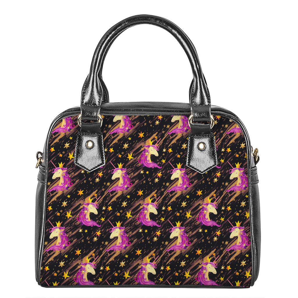 Star Fairy Unicorn Pattern Print Shoulder Handbag