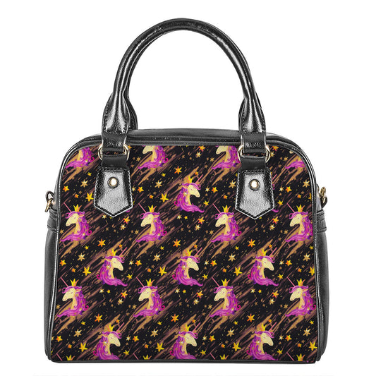 Star Fairy Unicorn Pattern Print Shoulder Handbag