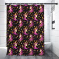 Star Fairy Unicorn Pattern Print Shower Curtain