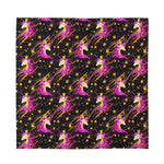 Star Fairy Unicorn Pattern Print Silk Bandana