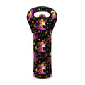 Star Fairy Unicorn Pattern Print Single Neoprene Wine Tote