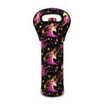 Star Fairy Unicorn Pattern Print Single Neoprene Wine Tote