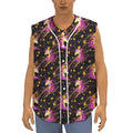 Star Fairy Unicorn Pattern Print Sleeveless Baseball Jersey