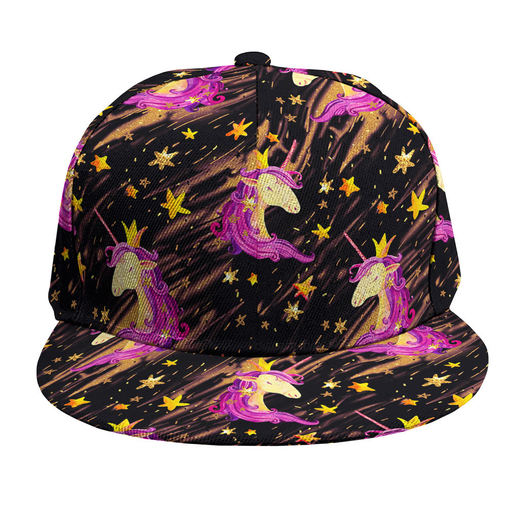 Star Fairy Unicorn Pattern Print Snapback Cap