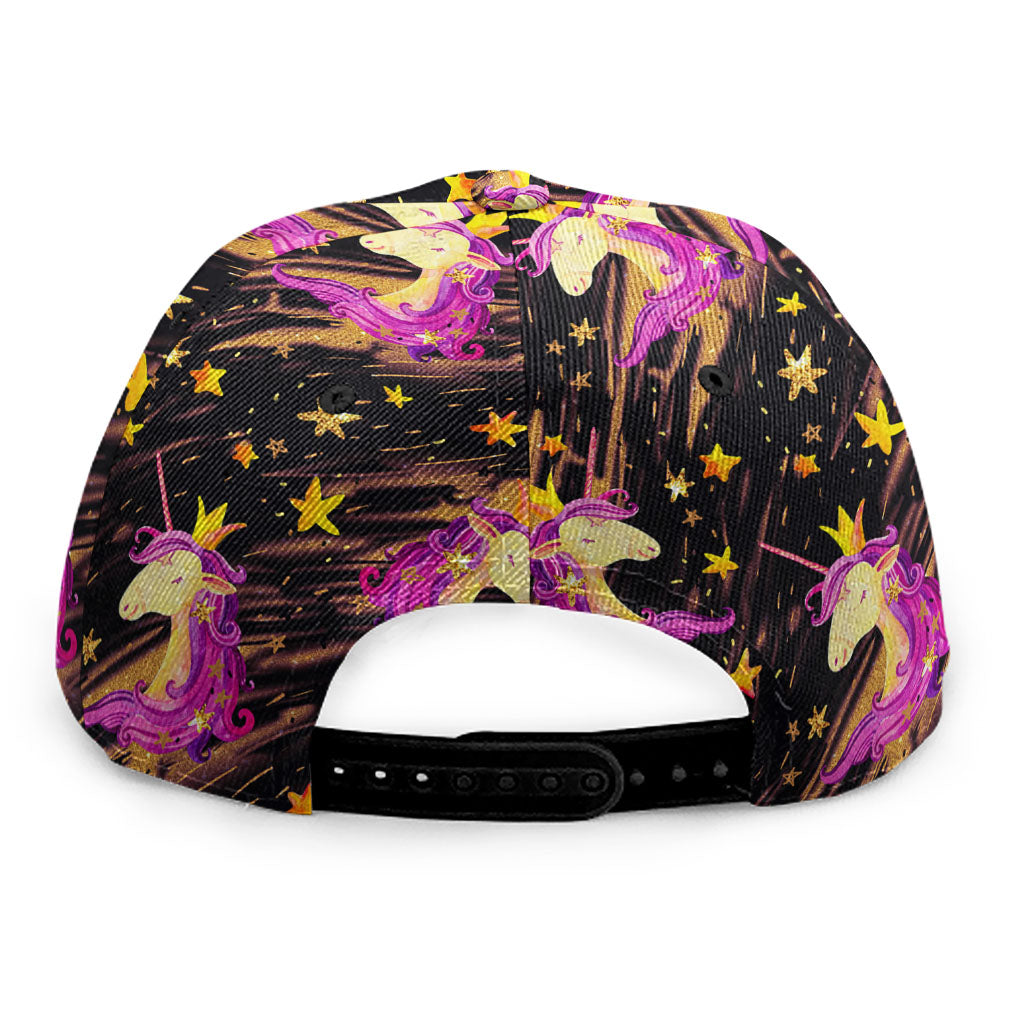 Star Fairy Unicorn Pattern Print Snapback Cap