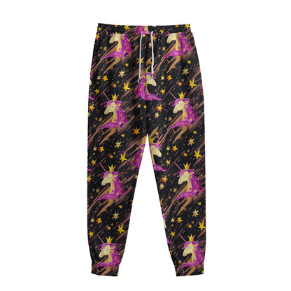Star Fairy Unicorn Pattern Print Sweatpants