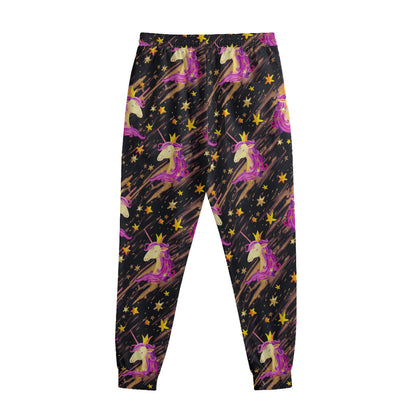 Star Fairy Unicorn Pattern Print Sweatpants