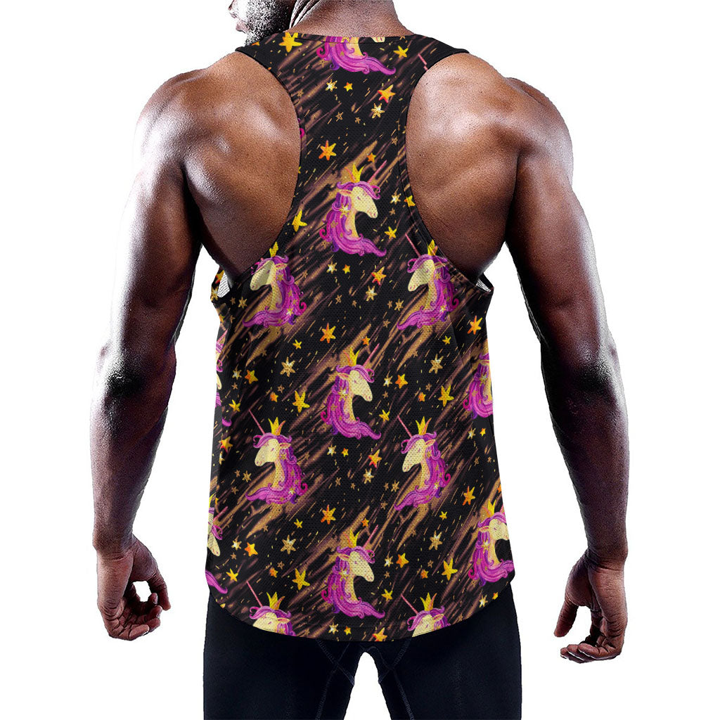 Star Fairy Unicorn Pattern Print Training Tank Top