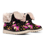 Star Fairy Unicorn Pattern Print Winter Boots